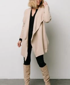 IL Ellison Lapel Cardigan | Oatmeal