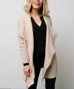 IL Ellison Lapel Cardigan | Oatmeal