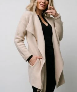 IL Ellison Lapel Cardigan | Oatmeal