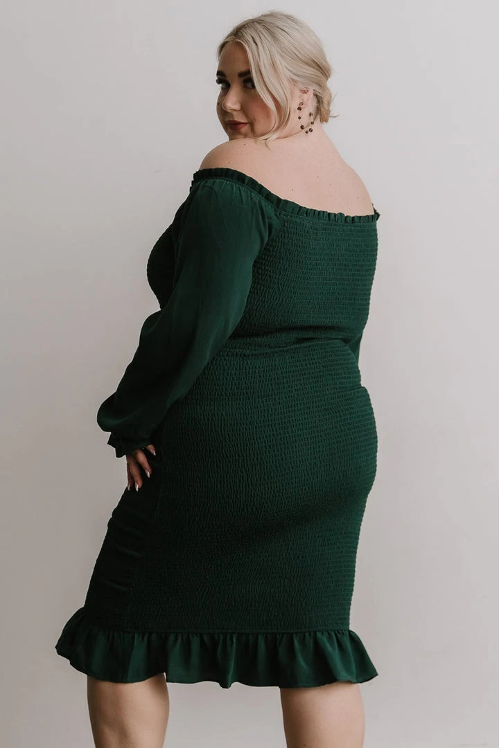 BB Custom Esther Smocked Midi Dress | Green 7 BB Custom Esther Smocked Midi Dress | Green