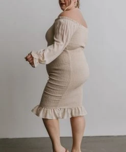 BB Custom Esther Smocked Midi Dress | Ivory Dresses