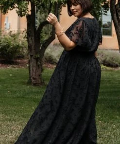 RR Evelyn Smocked Maxi Dress | Black