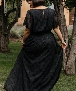 RR Evelyn Smocked Maxi Dress | Black