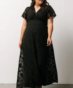 RR Evelyn Smocked Maxi Dress | Black
