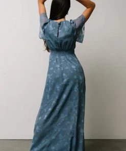 RR Dresses Evelyn Smocked Maxi Dress | Blue