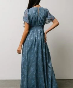 RR Dresses Evelyn Smocked Maxi Dress | Blue