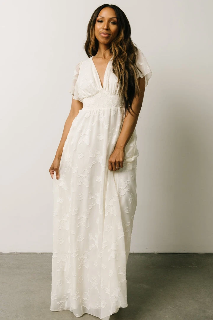 RR Evelyn Smocked Maxi Dress | Off White Dresses 1 RR Evelyn Smocked Maxi Dress | Off White Dresses