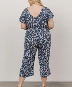 GIL Evie V Neck Jumpsuit | Navy Multi Floral