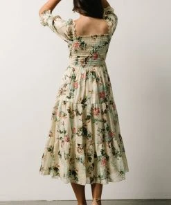 BB Custom Fabian Jacquard Midi Dress | Morning Bloom Dresses