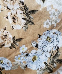 Baltic Born Fabric Swatch - Sicily Satin | Taupe Floral