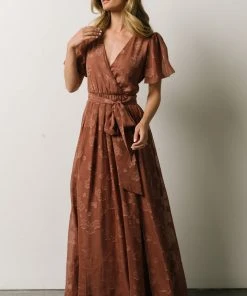 RR Dresses Faye Maxi Dress | Rosy Brown