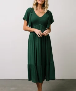 IL Felicity Smocked Dress | Evergreen Midi Dresses