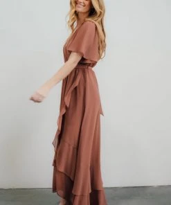 BB Custom Fiore Tulip Style Dress | Rosy Brown