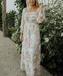 JH Dresses Florence Maxi Dress | Ivory Floral