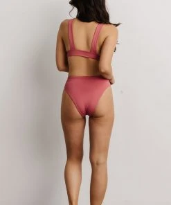 Swim Formentera High Waist Bikini Bottom | Rose