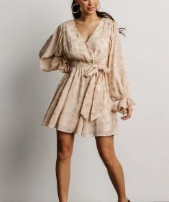 FT Shop All Frenchie Short Dress | Taupe Floral