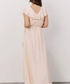 Soi Gaia Tulip Wrap Dress | Light Peach