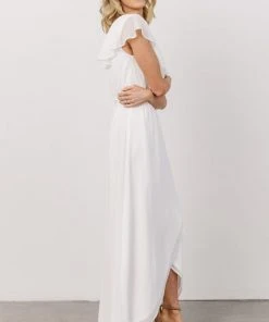 Soi Gaia Tulip Wrap Dress | Off White