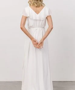 Soi Gaia Tulip Wrap Dress | Off White