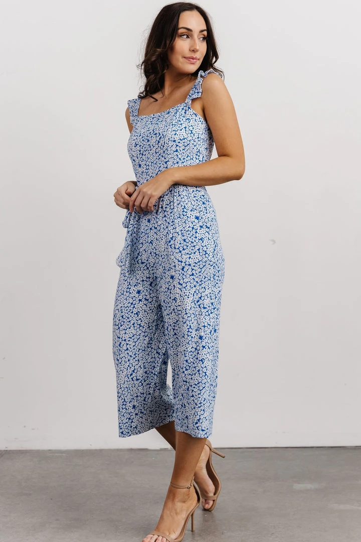 SL Gemma Jumpsuit | Blue + White Floral 3 SL Gemma Jumpsuit | Blue + White Floral