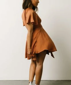 DD Dresses Gina Peek-a-Boo Mini Dress | Bronze