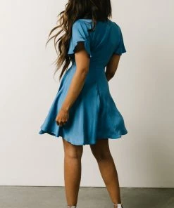 DD Dresses Gina Peek-a-Boo Mini Dress | French Blue