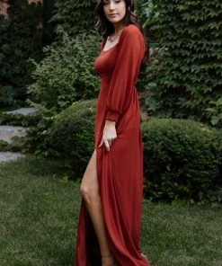 BB Custom Giselle Maxi Dress | Rust