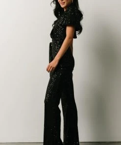 RR Shop By Style Glasgow Sequin Jumpsuit | Black