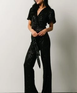 RR Shop By Style Glasgow Sequin Jumpsuit | Black