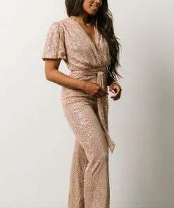 RR Shop By Style Glasgow Sequin Jumpsuit | Champagne