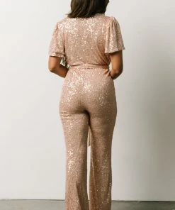 RR Shop By Style Glasgow Sequin Jumpsuit | Champagne