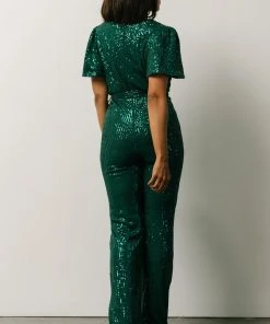 RR Glasgow Sequin Jumpsuit | Emerald
