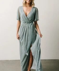 BB Custom Dresses Grace Sparkle Gown | Dusty Blue