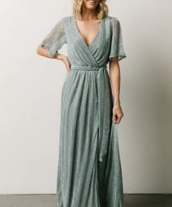 BB Custom Dresses Grace Sparkle Gown | Dusty Blue