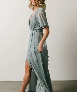 BB Custom Dresses Grace Sparkle Gown | Dusty Blue