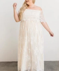 BB Custom Guinevere Lace Maxi Dress | Off White Dresses