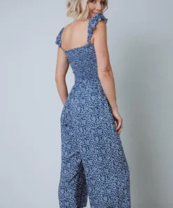 AK Hadley Smocked Jumpsuit | Navy