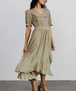 POL Hannah Midi Dress | Dusty Olive