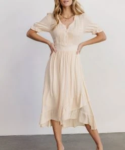 POL Dresses Hannah Midi Dress | Ivory