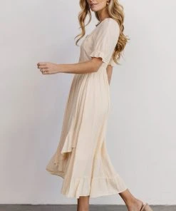 POL Dresses Hannah Midi Dress | Ivory