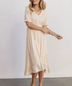 POL Dresses Hannah Midi Dress | Ivory