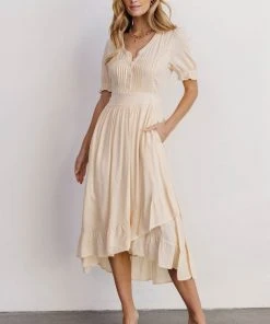 POL Dresses Hannah Midi Dress | Ivory