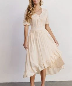 POL Dresses Hannah Midi Dress | Ivory