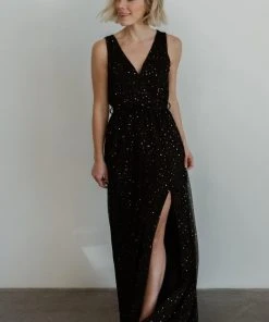 BB Custom Helen Tank Sparkle Gown | Black Dresses