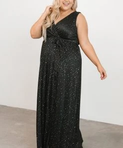 BB Custom Helen Tank Sparkle Gown | Black Dresses