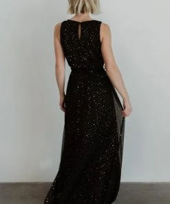BB Custom Helen Tank Sparkle Gown | Black Dresses