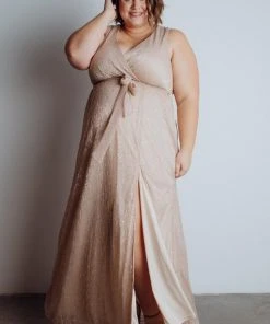 BB Custom Dresses Helen Tank Sparkle Gown | Champagne