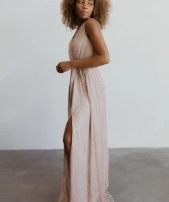 BB Custom Dresses Helen Tank Sparkle Gown | Champagne