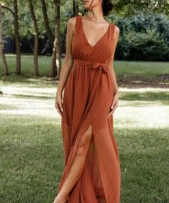 BB Custom Dresses Hera Maxi Dress | Rust