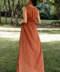 BB Custom Dresses Hera Maxi Dress | Rust